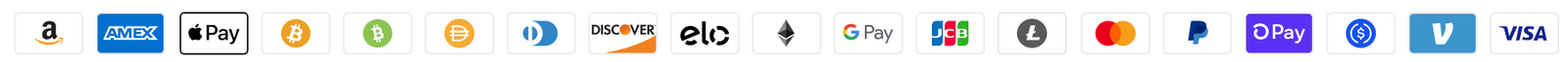 Amazon Pay Google Pay Bitcoin Visa Mastercard American Express