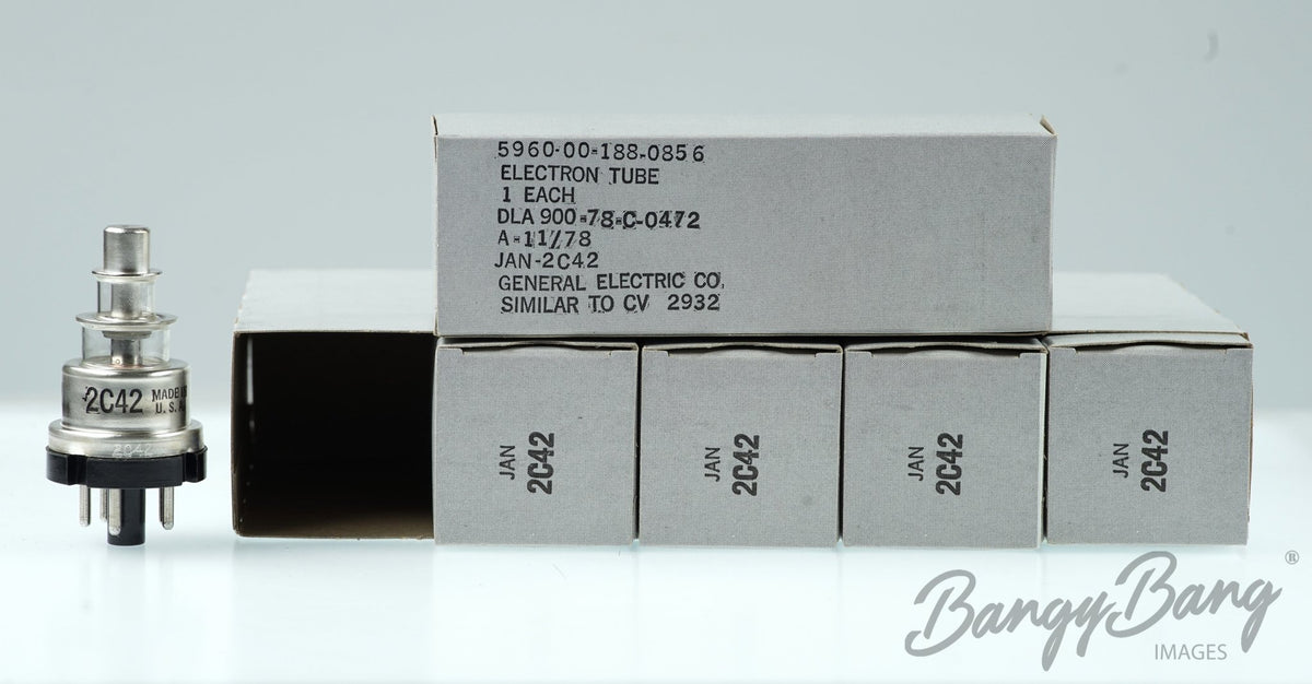 2C42 General Electric Audio Vacuum Tube Valve