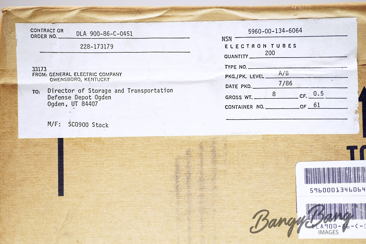 5725W General Electric Audio Vacuum Tube Valve