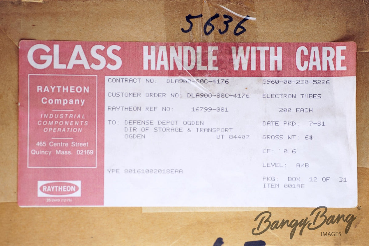 5636 Raytheon Audio Vacuum Tube Valve