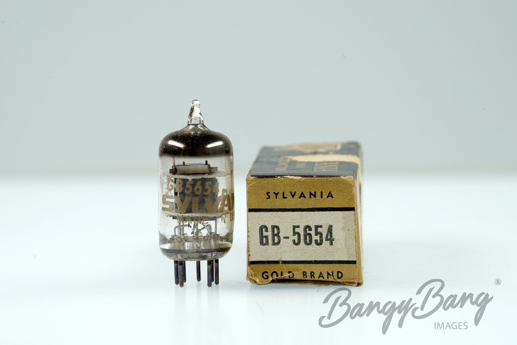 真空管 VALVO 5654/6AK5W Black Plate Large D Getter Blue Print NOS