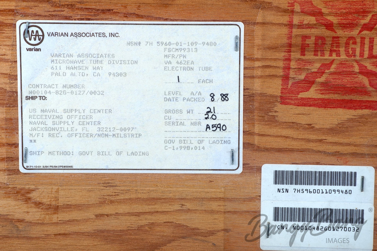 VA462EA Varian Audio Vacuum Tube Valve