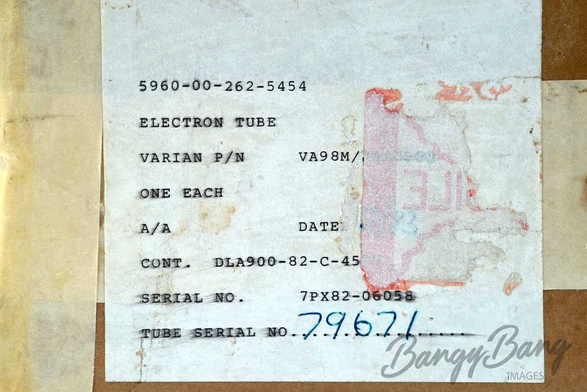 VA98M Varian Audio Vacuum Tube Valve