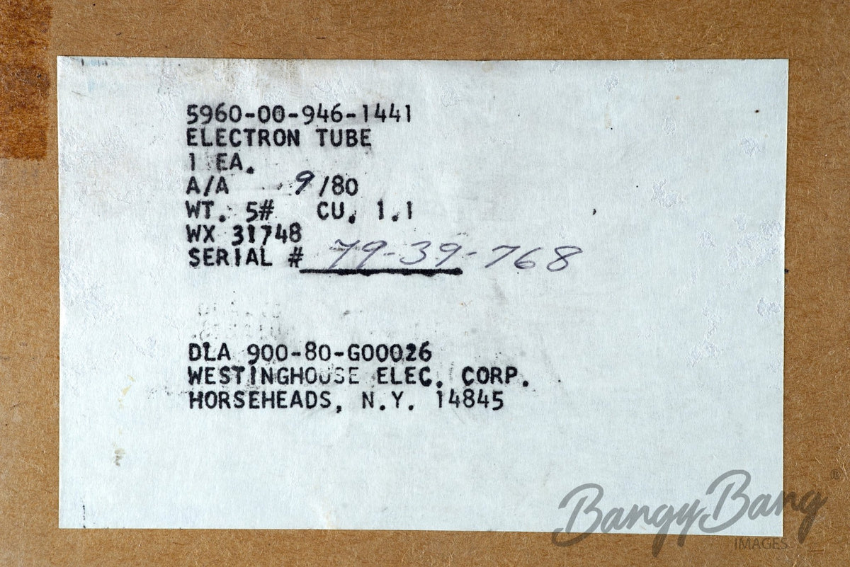 31748 WESTINGHOUSE Audio Vacuum Tube Valve